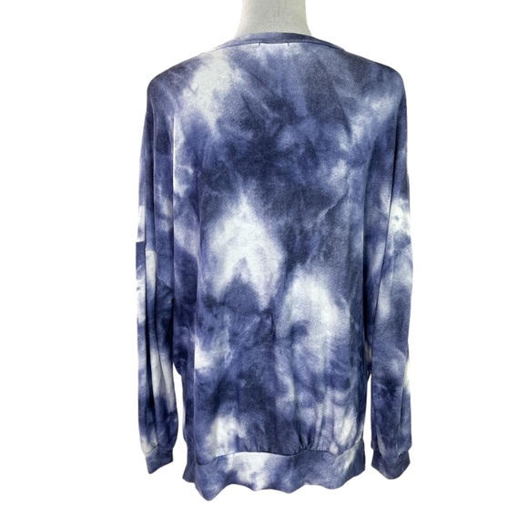 Talulah Blue and White Oversized Relaxed Fit Sweatshirt Size Small - Picture 5 of 6